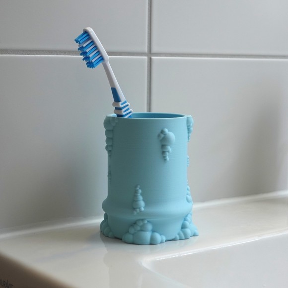Gazzaladra Bubbles Toothbrush Holder with Drainage, Toothbrush Stand - Picture 4 of 7